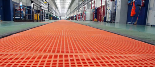 GRP gratings and fibreglass products for industrial and construction use